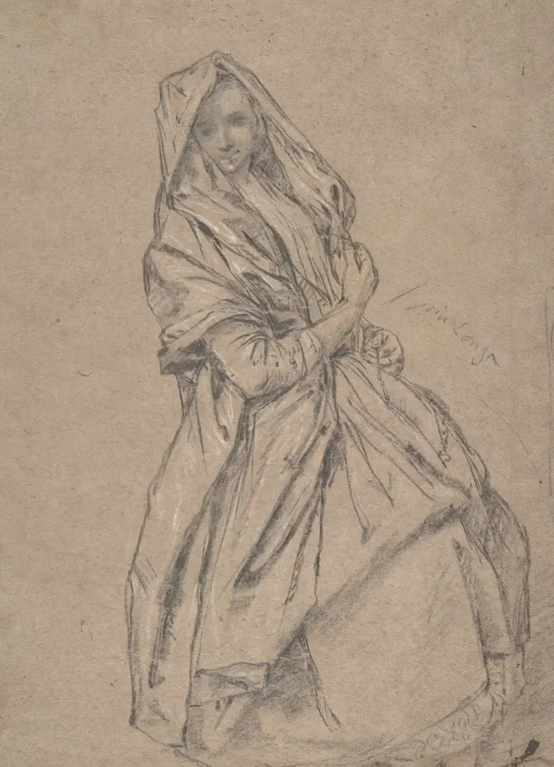 Studie einer sitzenden Frau von Pietro Longhi