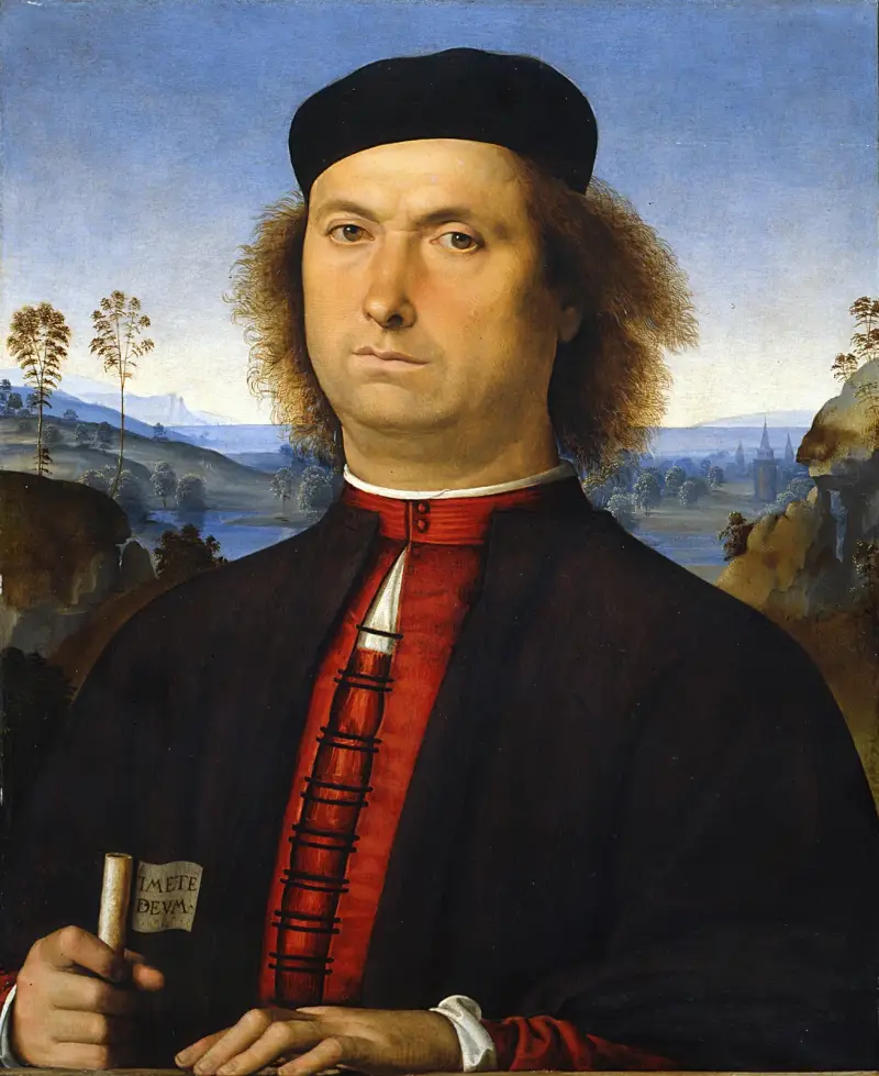 Porträtt av Francesco delle Opere av Pietro Perugino