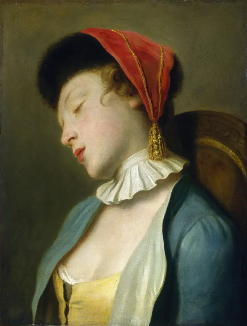 A Sleeping Girl av Pietro Rotari