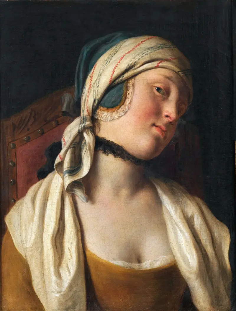 Portrait Of A Young Woman – nr 1 av Pietro Rotari