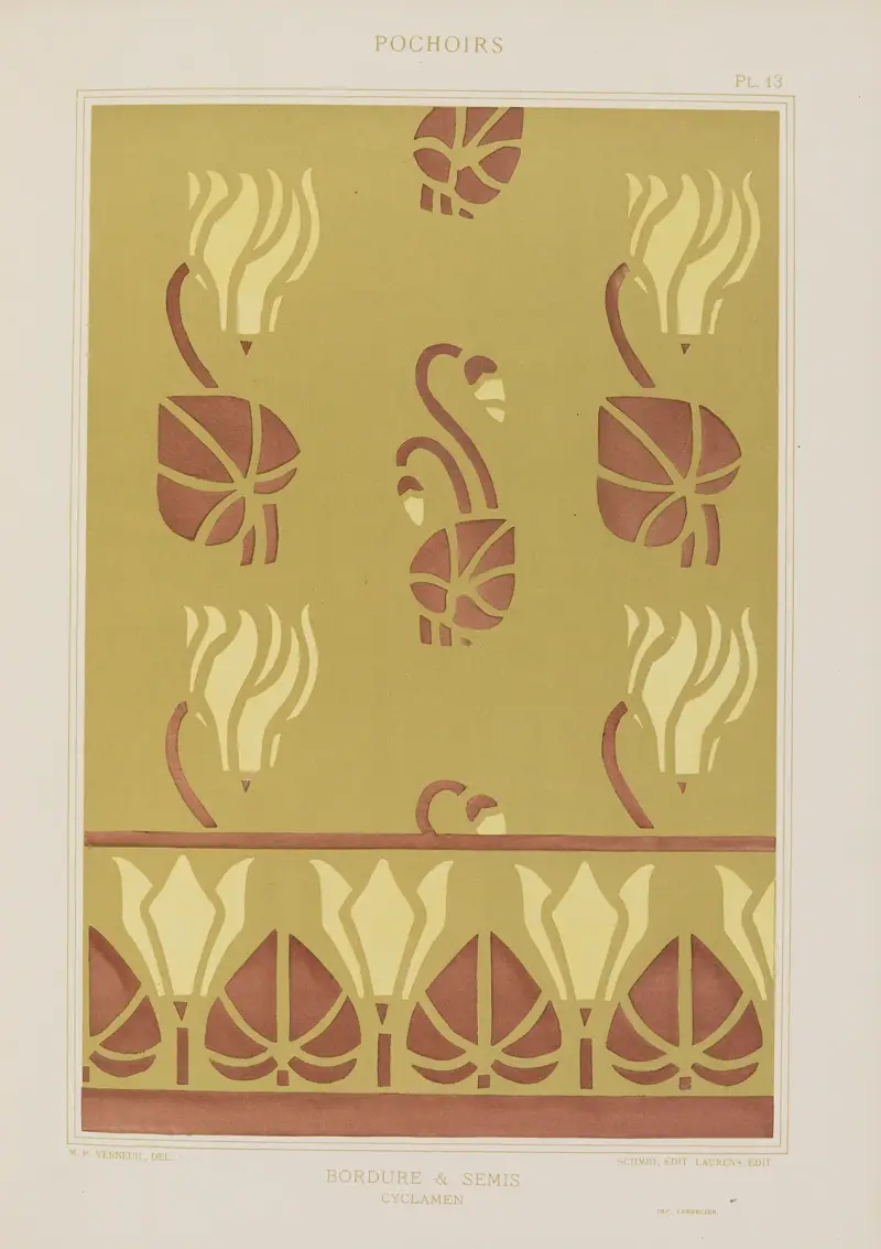 Bordure et Semis, Cyclamen av Maurice Pillard Verneuil