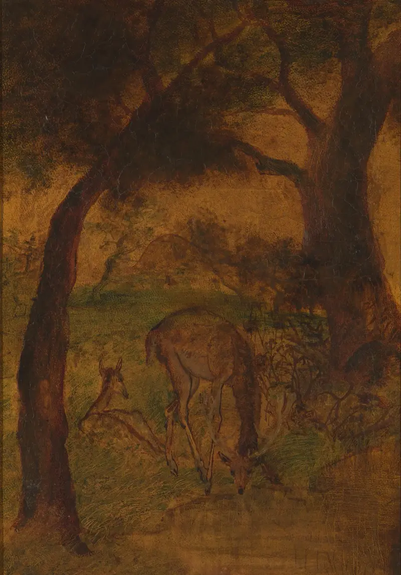 Drickande hjort, Albert Pinkham Ryder