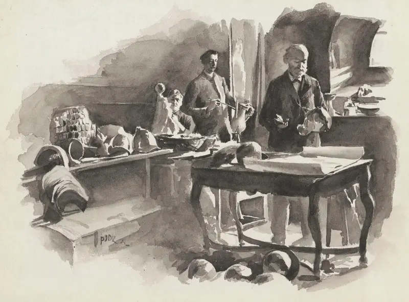 Model room at the Grand Theatre in Warsaw, 1890 – nr 1 av Władysław Podkowiński