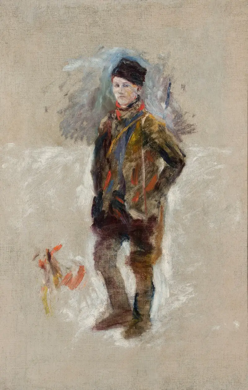 Porträt von Gościmiński, Skizze von Władysław Podkowiński
