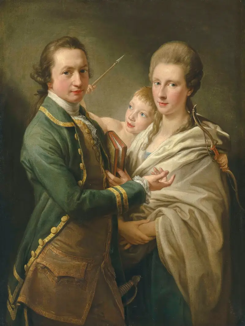 Arthur Saunders Gore, viscount Sudley, senare 2:e earl av Arran (1734–1809), och hans hustru av Pompeo Batoni