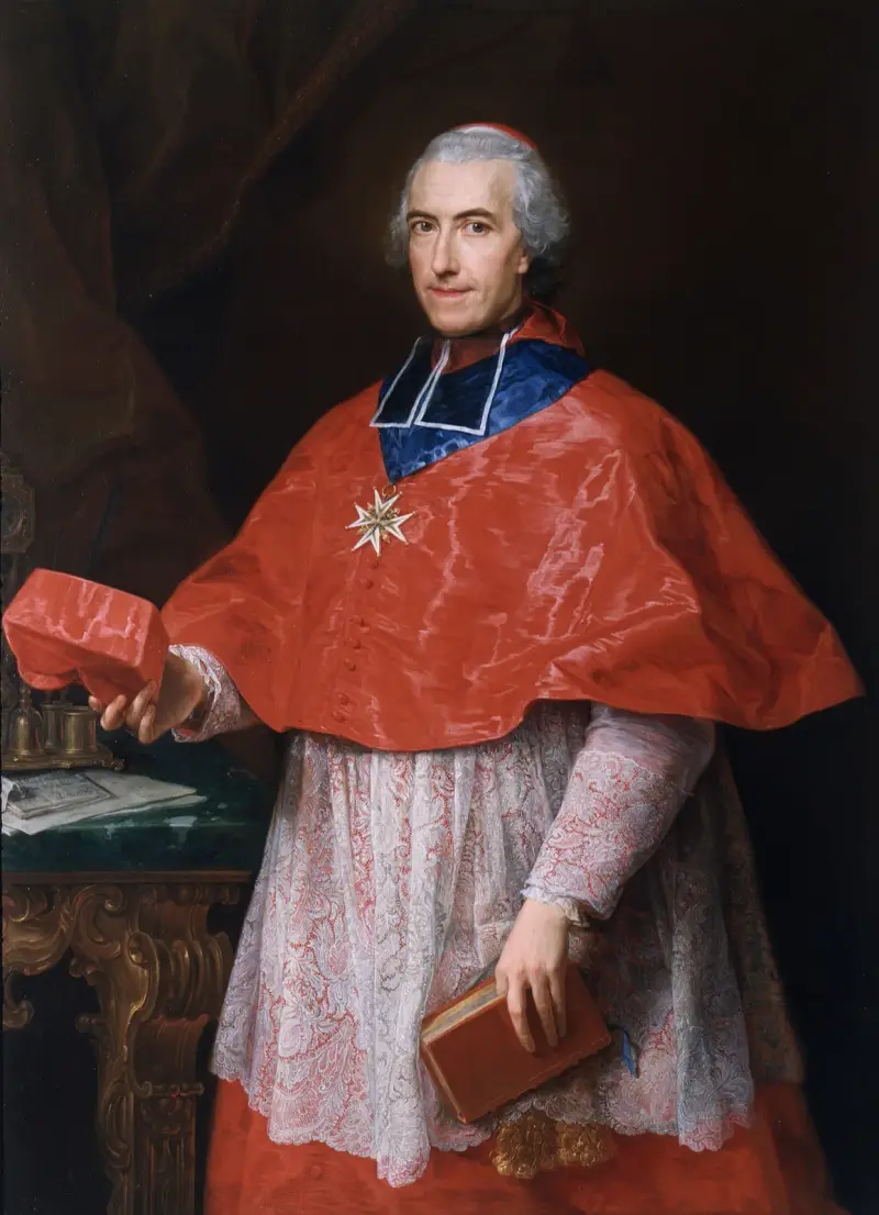 Porträtt av kardinal Jean-François Joseph de Rochechouart av Pompeo Batoni