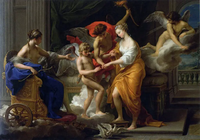 Die Vermählung von Amor und Psyche von Pompeo Batoni