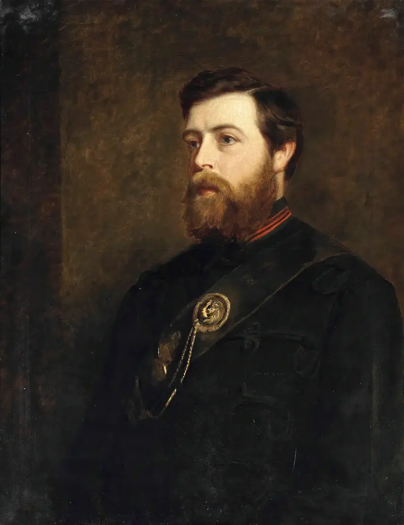 Porträtt av James Panton, i uniform för King's Royal Rifle Corps (60th Foot) av William Powell Frith