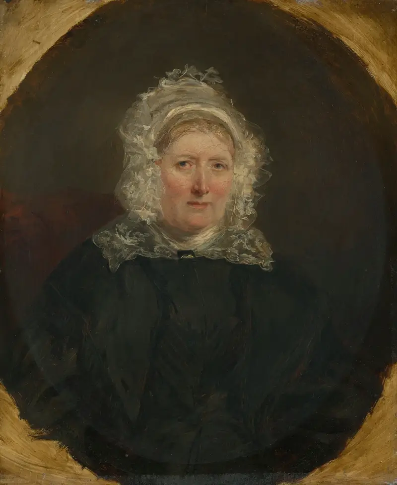 Porträtt av Jane Powell, konstnärens mor av William Powell Frith