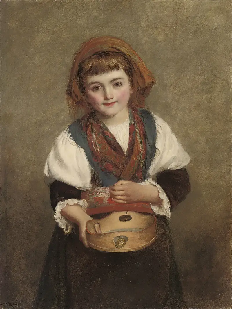 Den sötaste lilla tiggaren som någonsin bett om allmosor av William Powell Frith