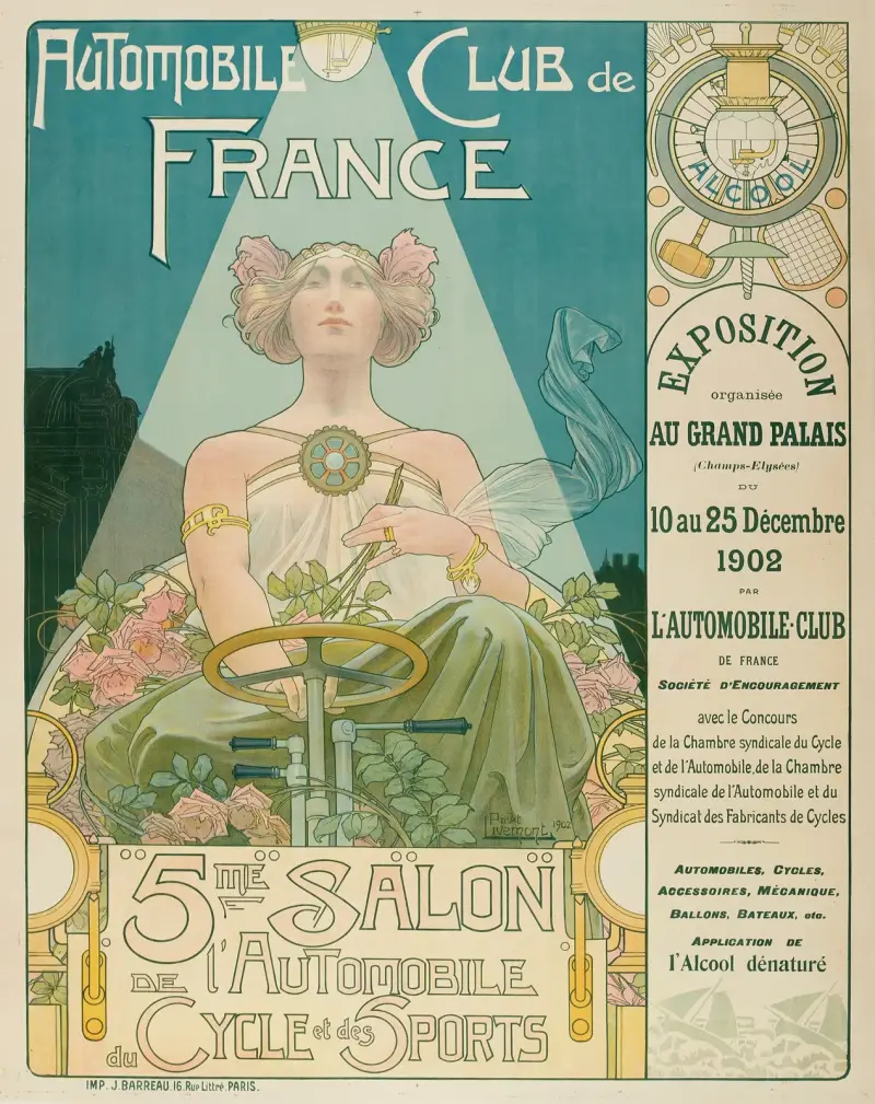 Automobile Club de France. 5me Salon av Henri Privat-Livemont