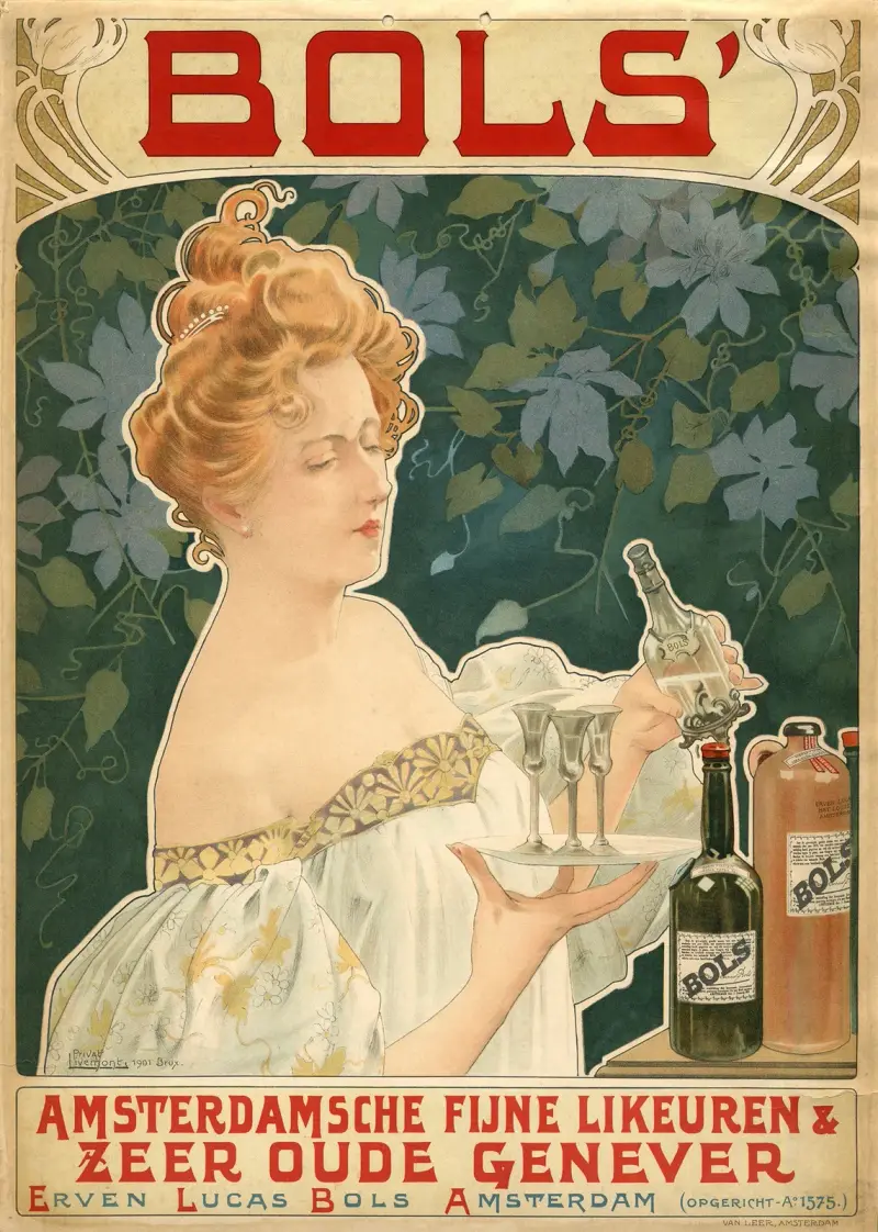 Bols’ Amsterdamsche Fijne Likeuren & zeer oude genever, Henri Privat-Livemont