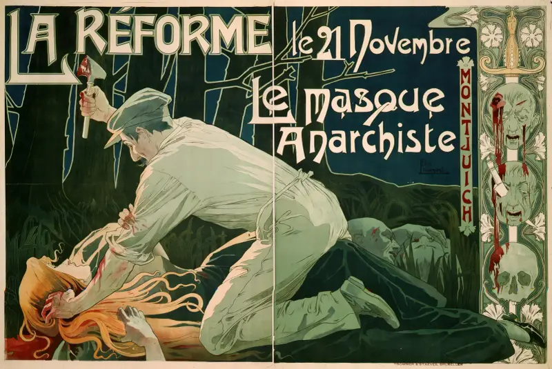 La Réforme, 21 listopada, maska anarchisty, Henri Privat-Livemont