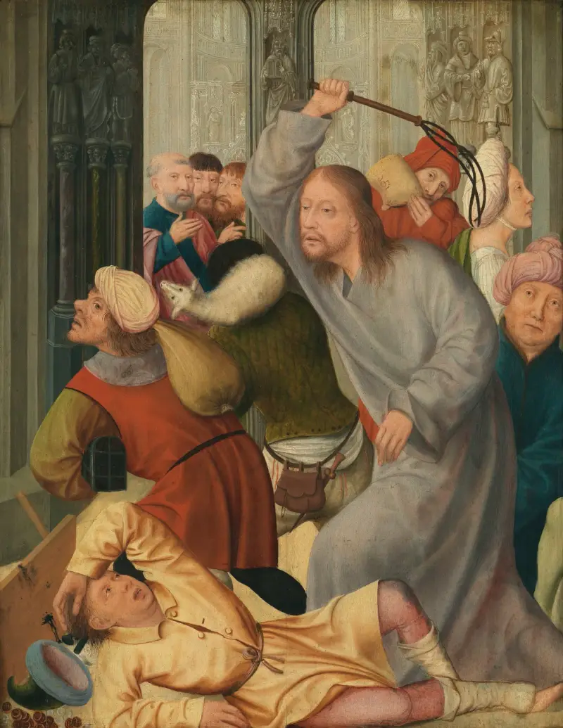 Christus vertreibt die Geldwechsler aus dem Tempel von Quentin Massys