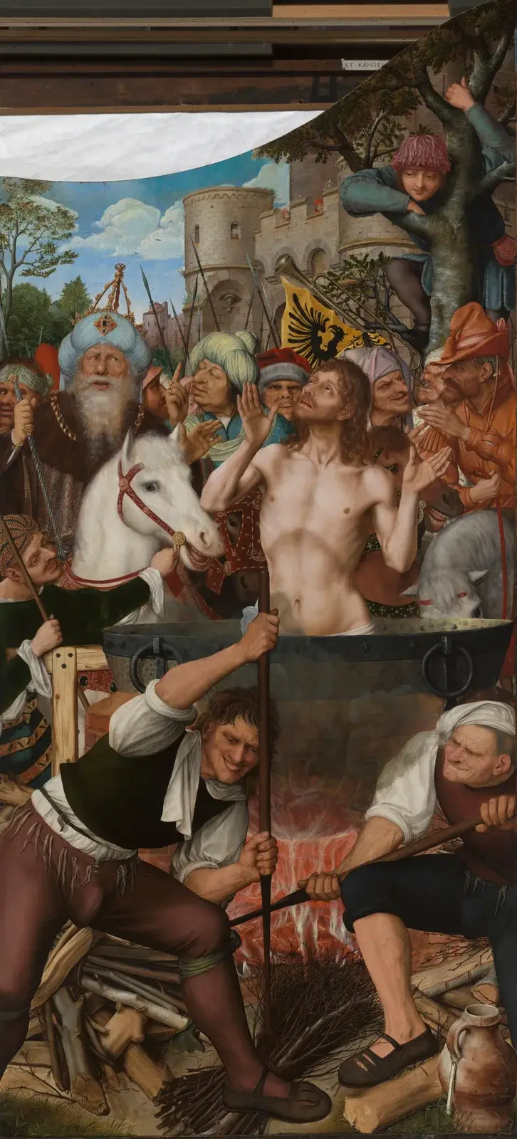 Sankt Johannes martyrium av Quentin Massys