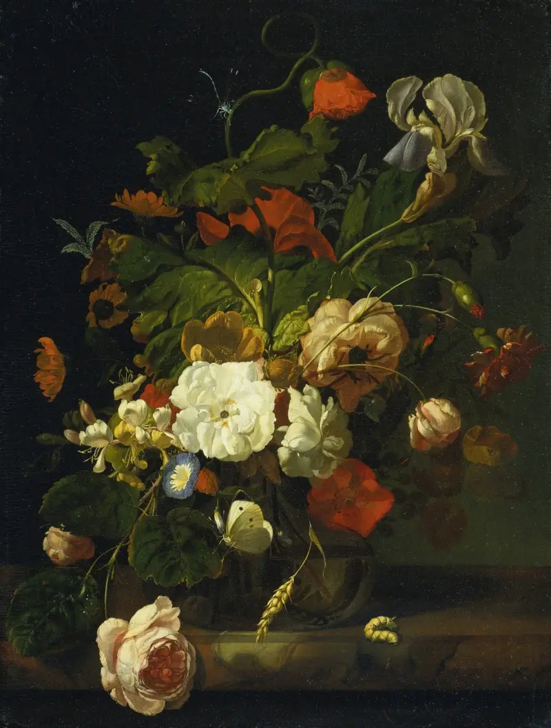 Stilleben med blomsterbukett av Rachel Ruysch