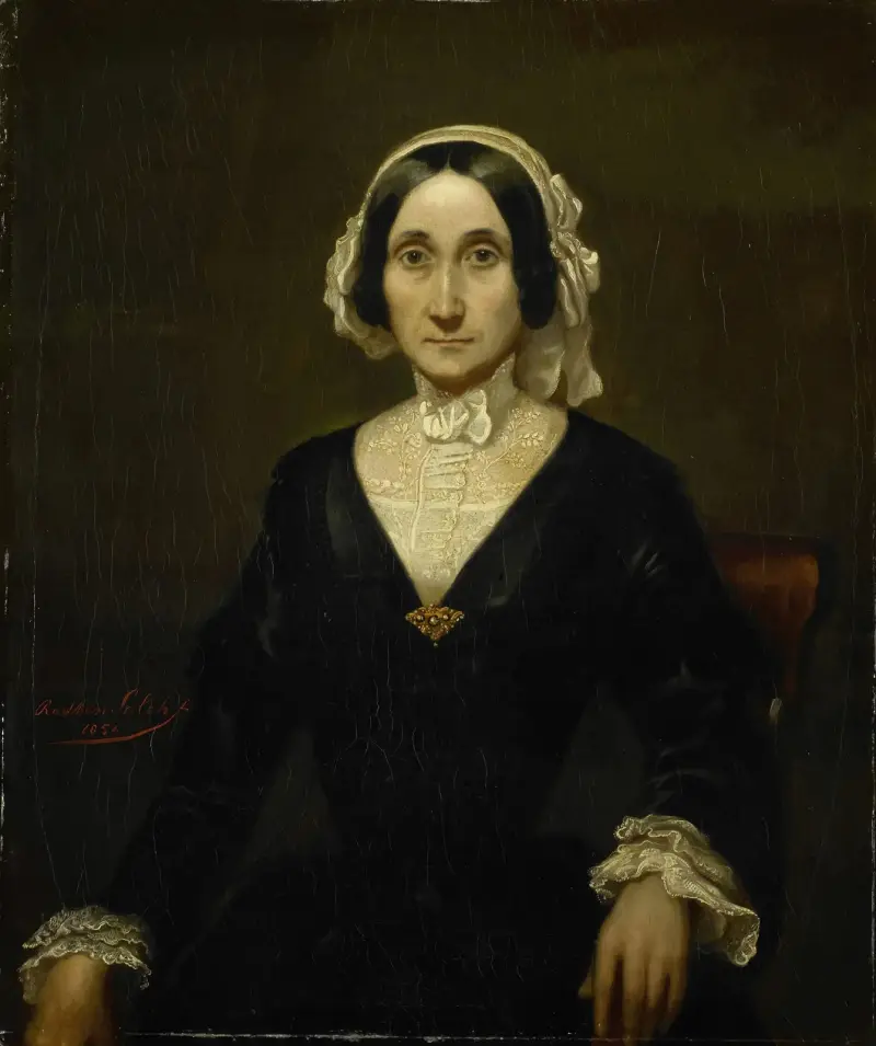 Porträtt av fru W.J.S. van Alphen, baronessa van Reede van Oudtshoorn av Raden Saleh