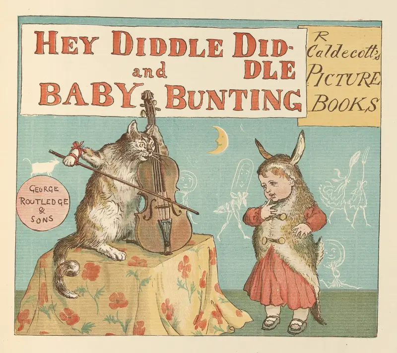 Hey Diddle Diddle och Baby Bunting, plansch 1 av Randolph Caldecott