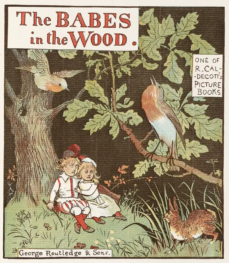 Barnen i skogen, plansch 1 av Randolph Caldecott