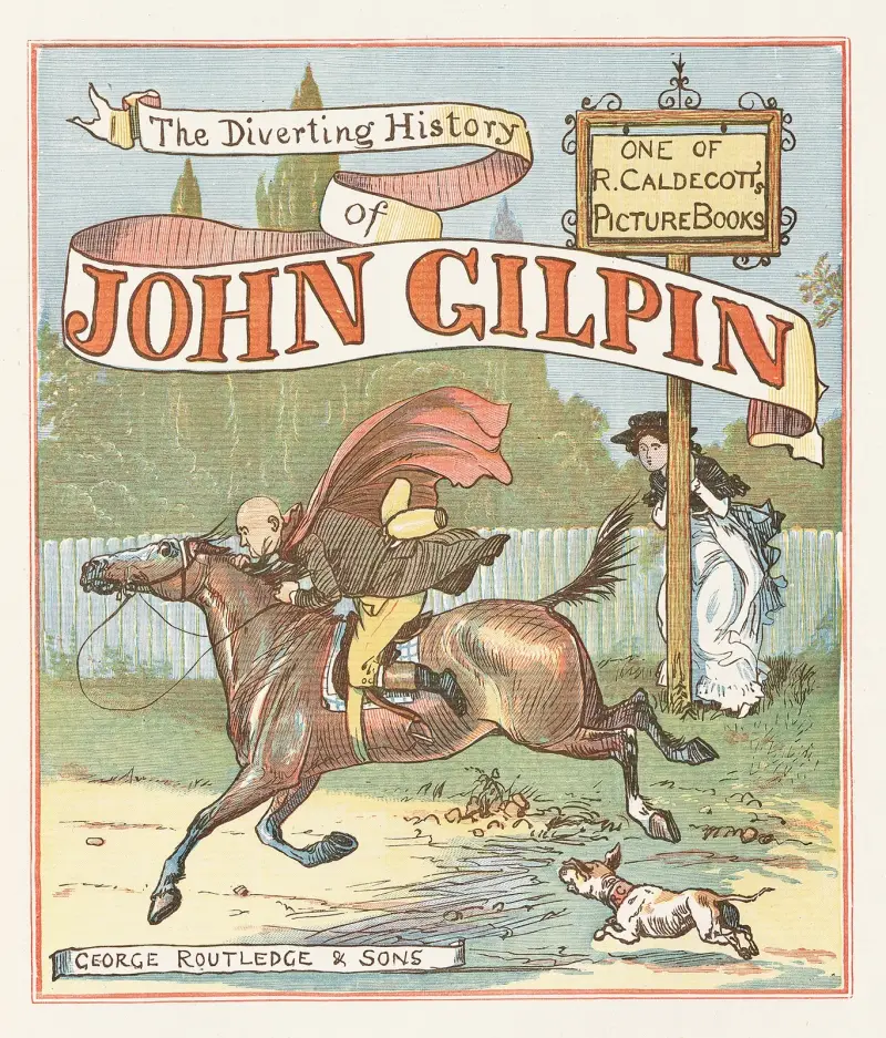 Den roande historien om John Gilpin, plansch 1 av Randolph Caldecott