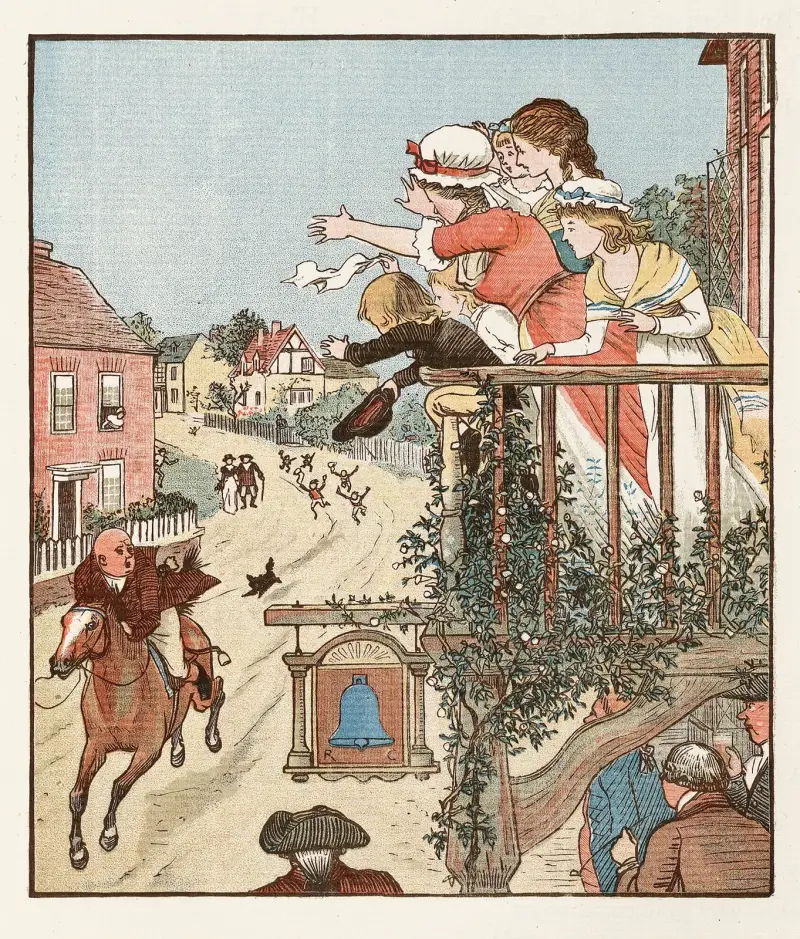 Den roande historien om John Gilpin, plansch 5 av Randolph Caldecott