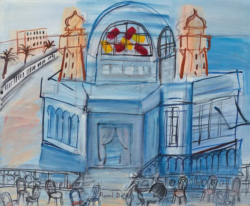 Casinot i Nice med stolar av Raoul Dufy