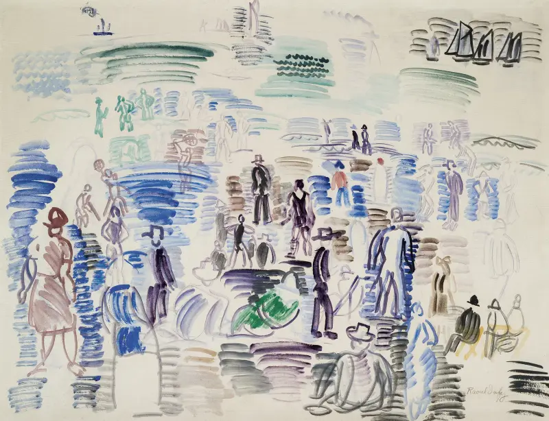 Figurer på stranden av Raoul Dufy