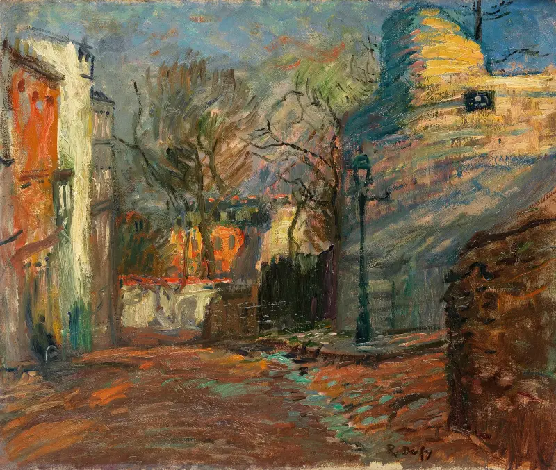Gata i Montmartre av Raoul Dufy