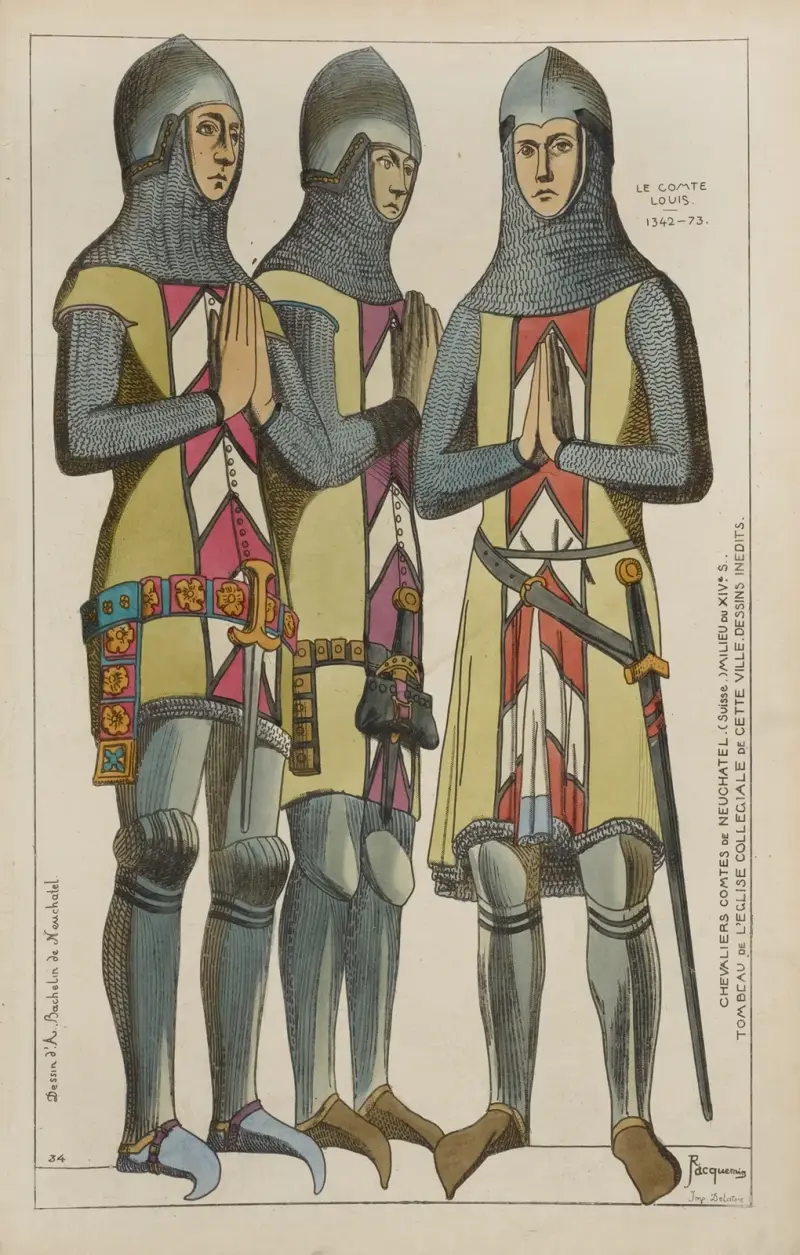 Rycerze i hrabiowie Neuchâtel. (Szwajcaria.) Połowa XIV wieku., Raphaël Jacquemin