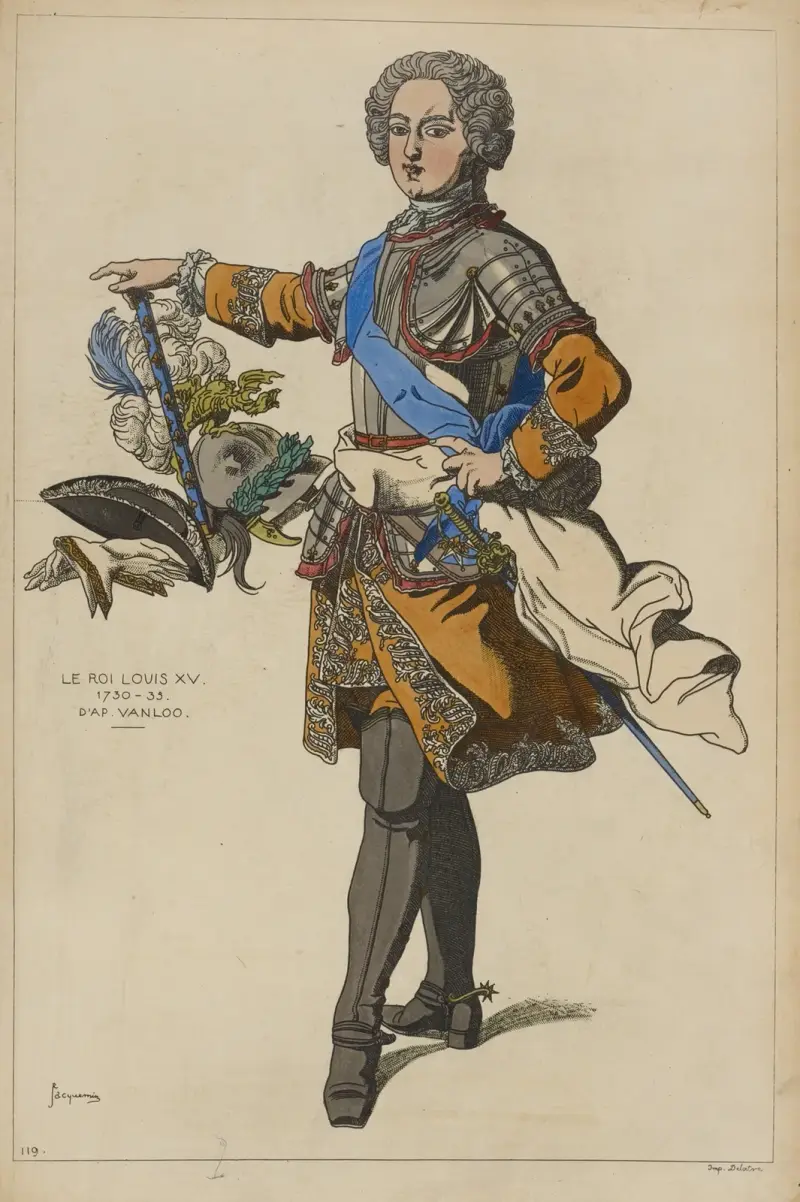 Kung Ludvig XV. 1730–33. Efter Vanloo. av Raphaël Jacquemin