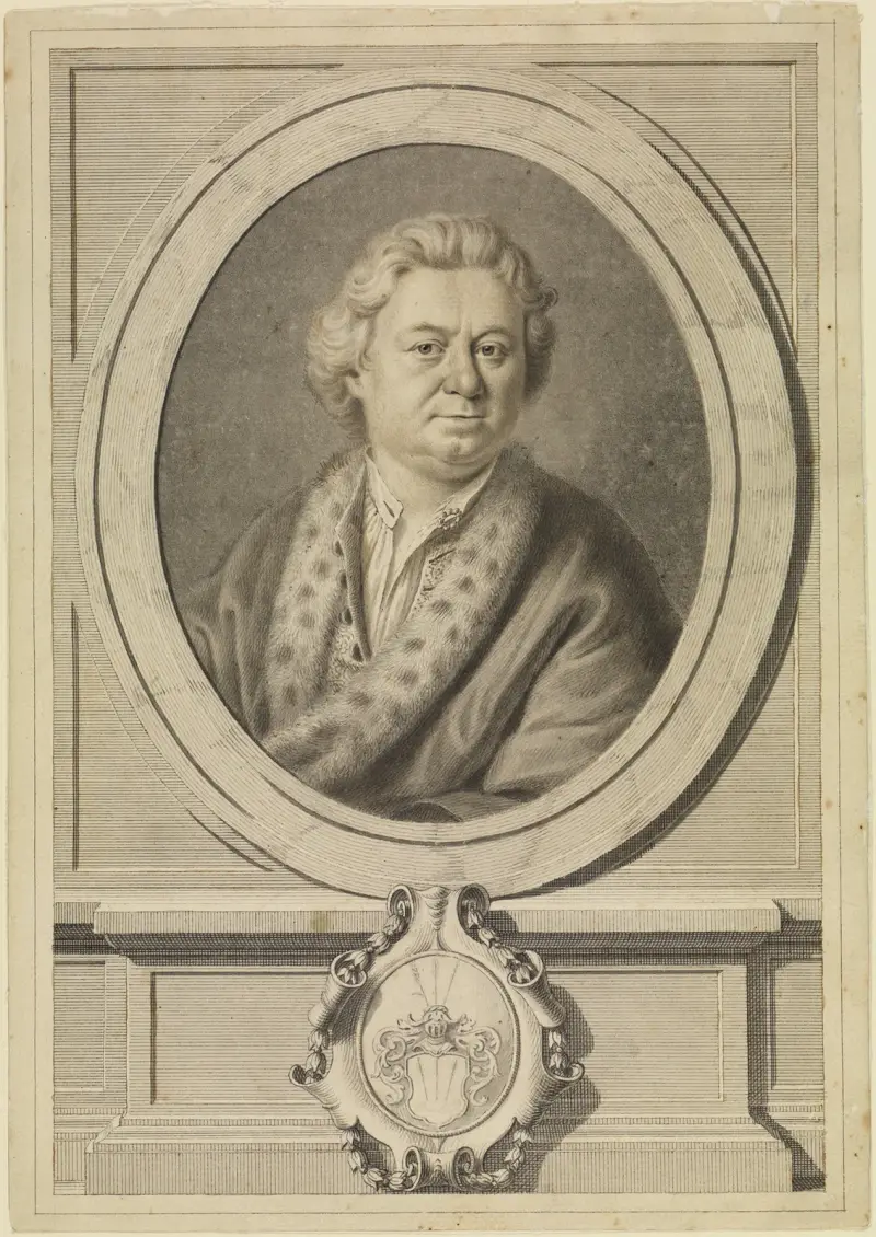 Bildnis eines älteren Herrn (Vorlage für einen Kupferstich) av Anton Raphael Mengs