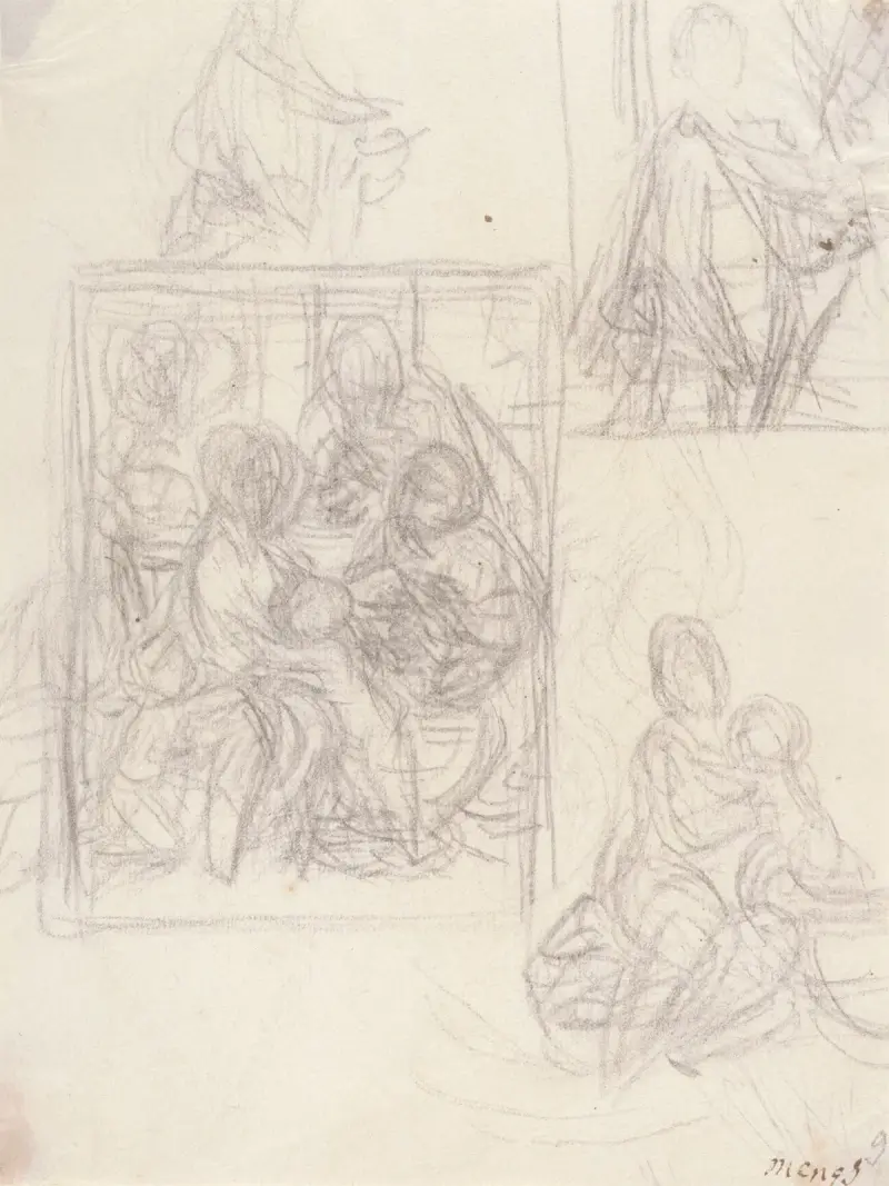 Studier av Madonnan och barnet av Anton Raphael Mengs