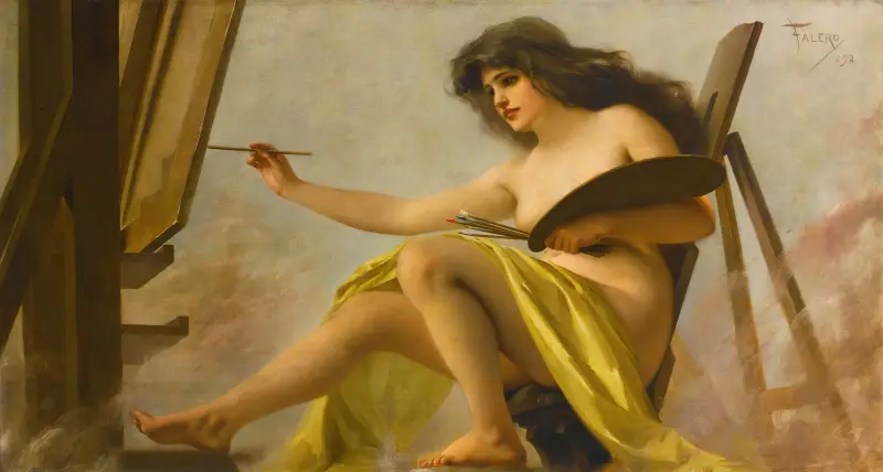 En allegori över konsten av Luis Ricardo Falero