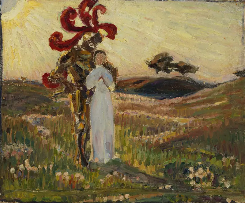 Szkic do Rycerza i dziewicy, Richard Bergh