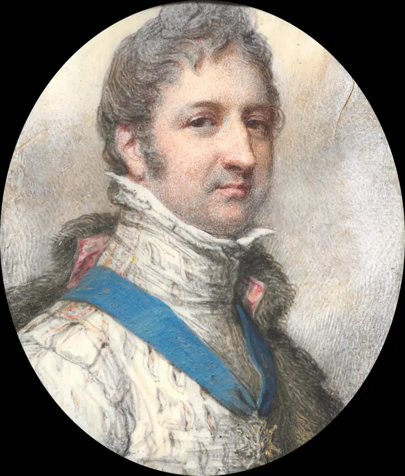Porträtt av Louis-Philippe, hertig av Orléans, senare fransmännens kung av Richard Cosway