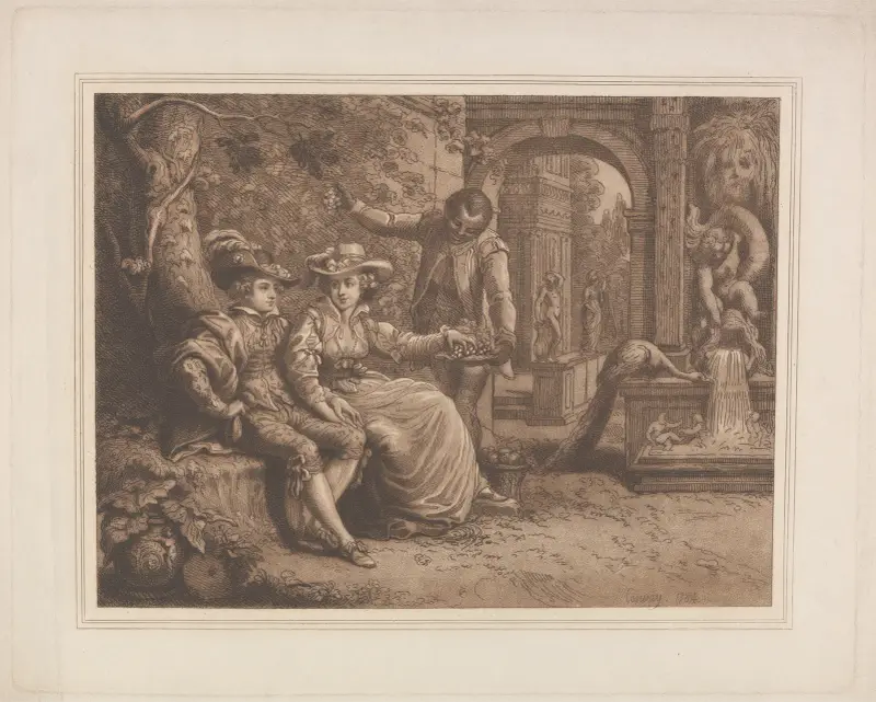 Richard i Maria Cosway, oraz Ottobah Cugoano, Richard Cosway