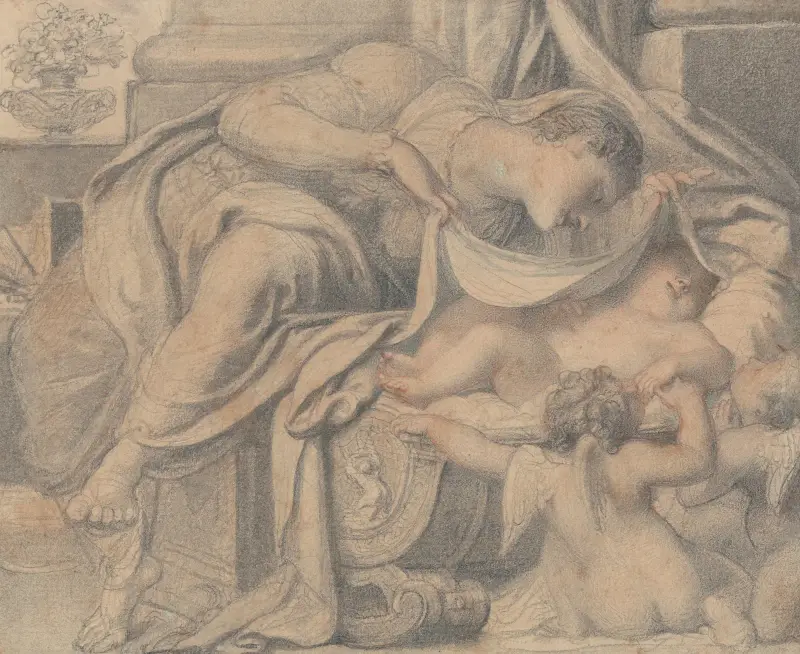 Virgin Adoring the Sleeping Christ av Richard Cosway