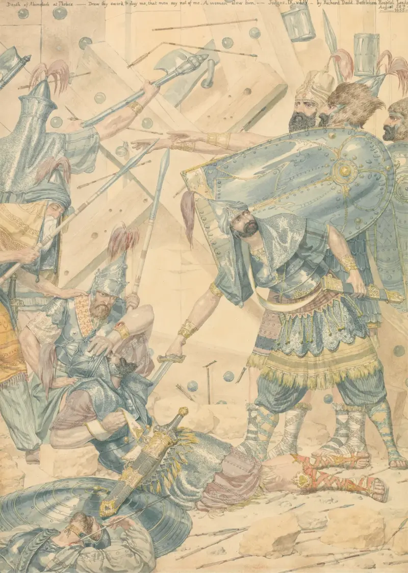 Der Tod Abimelechs bei Tebez, 1855 von Richard Dadd