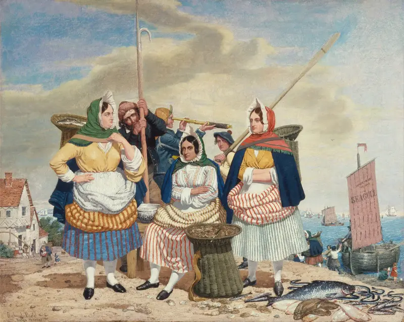Fish Market by the Sea av Richard Dadd