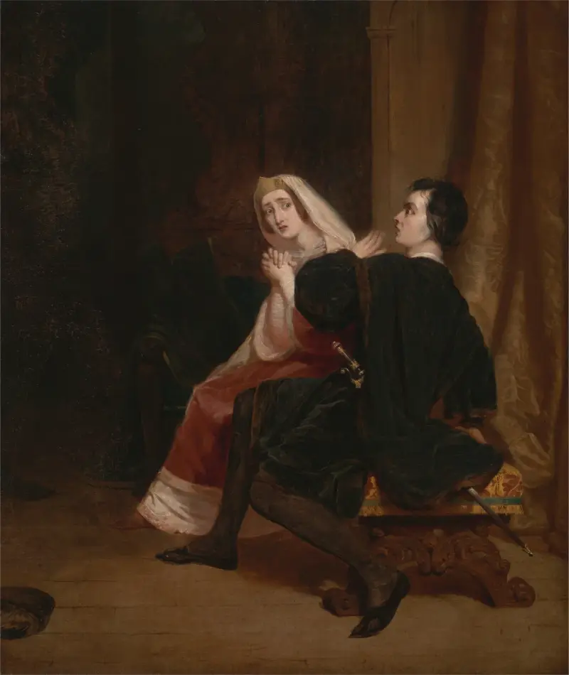 Hamlet und seine Mutter; die Kammerszene von Richard Dadd