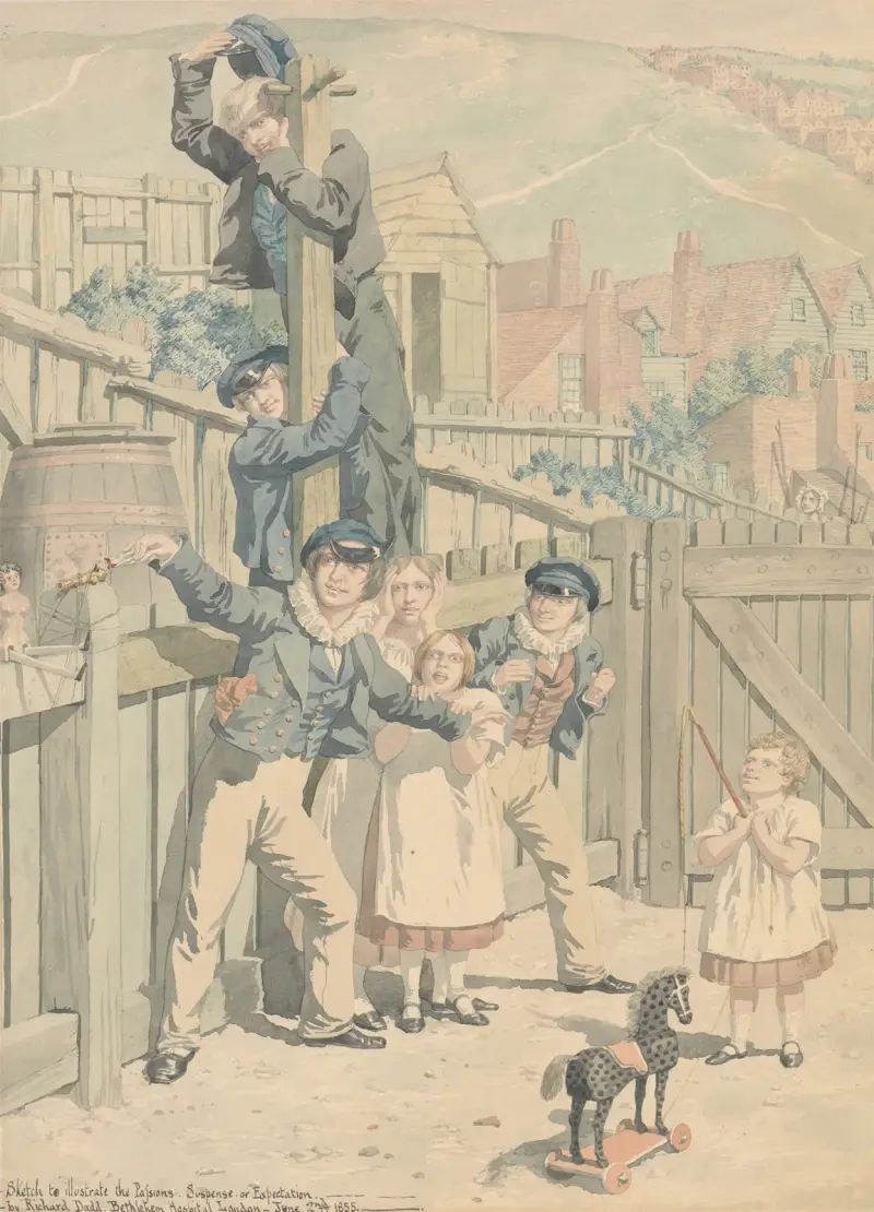 Skiss för passionerna; Spänning eller förväntan av Richard Dadd