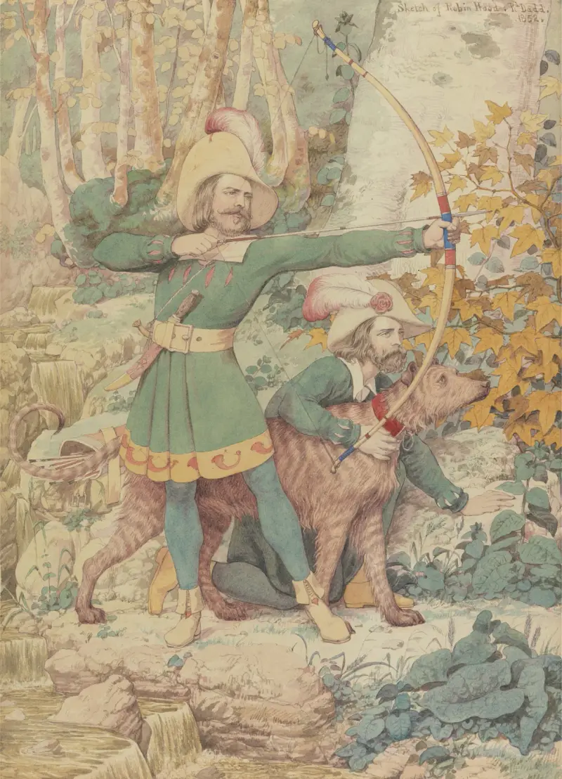 Sketch of Robin Hood av Richard Dadd