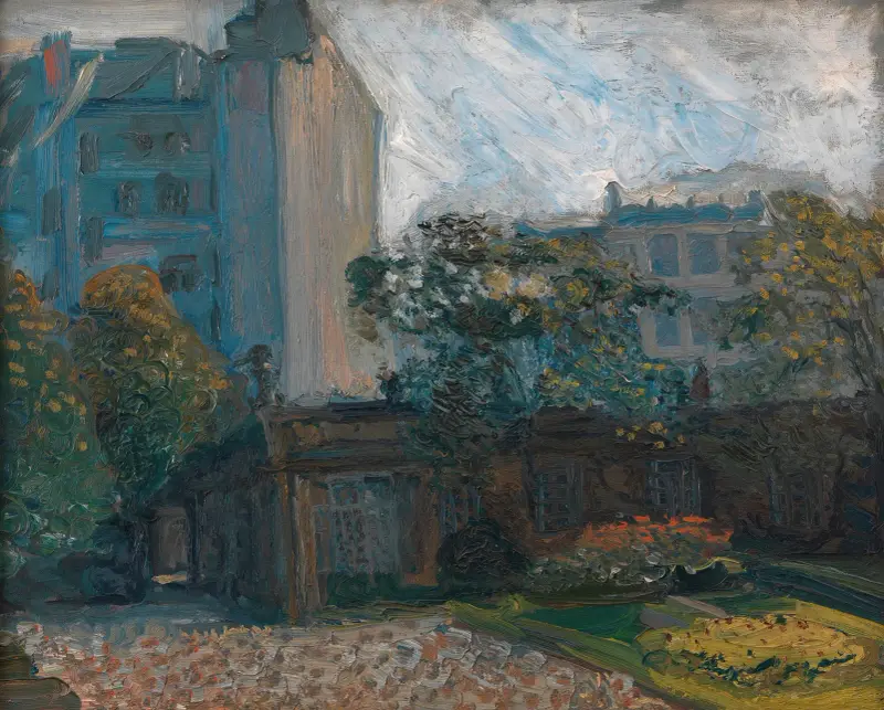 Förgården till Palais Liechtenstein i Wien av Richard Gerstl