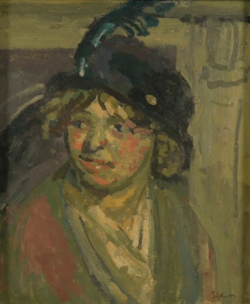 The blue hat av Walter Richard Sickert