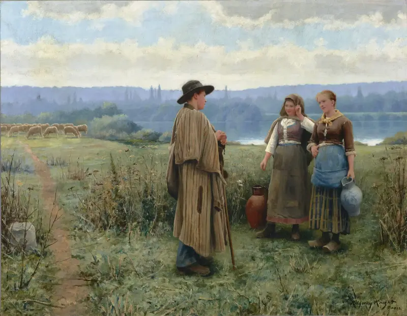 Ein Moment der Ruhe, 1890 von Daniel Ridgway Knight