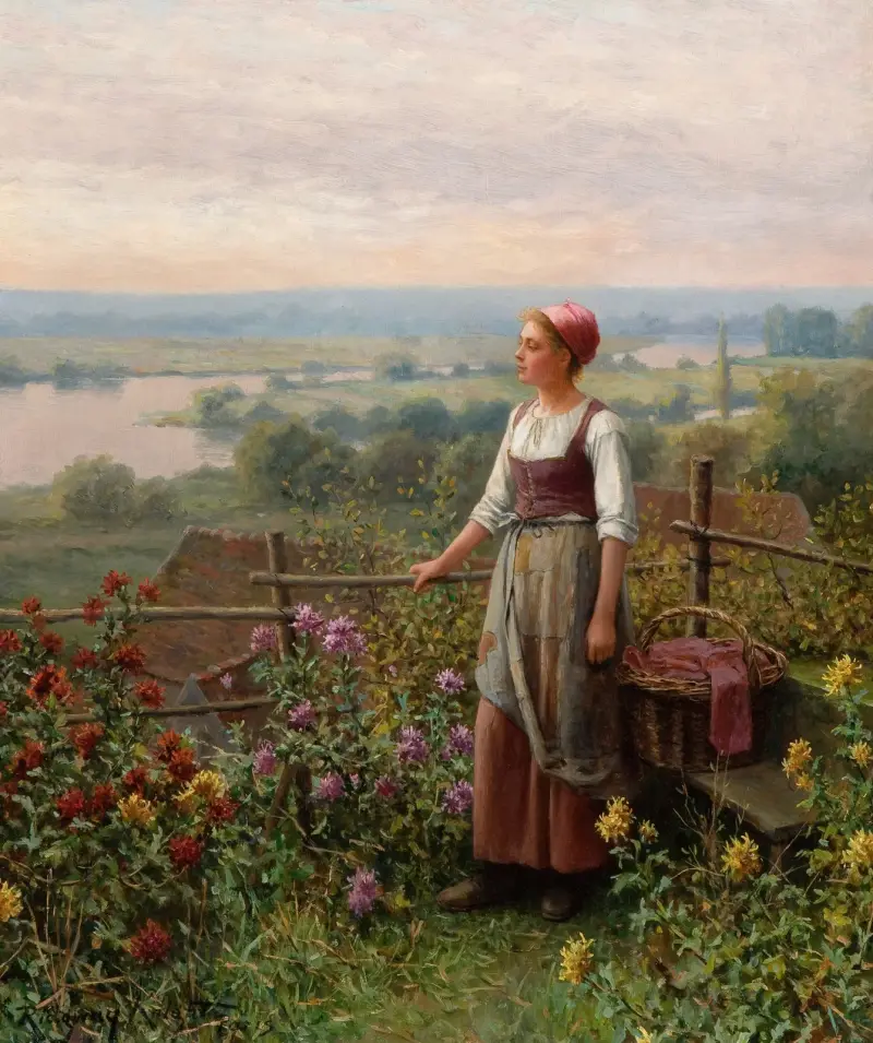 Abend in Chantemesle von Daniel Ridgway Knight