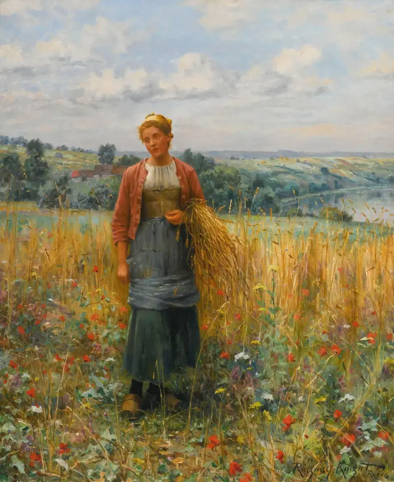 Jeannine Gleaning av Daniel Ridgway Knight