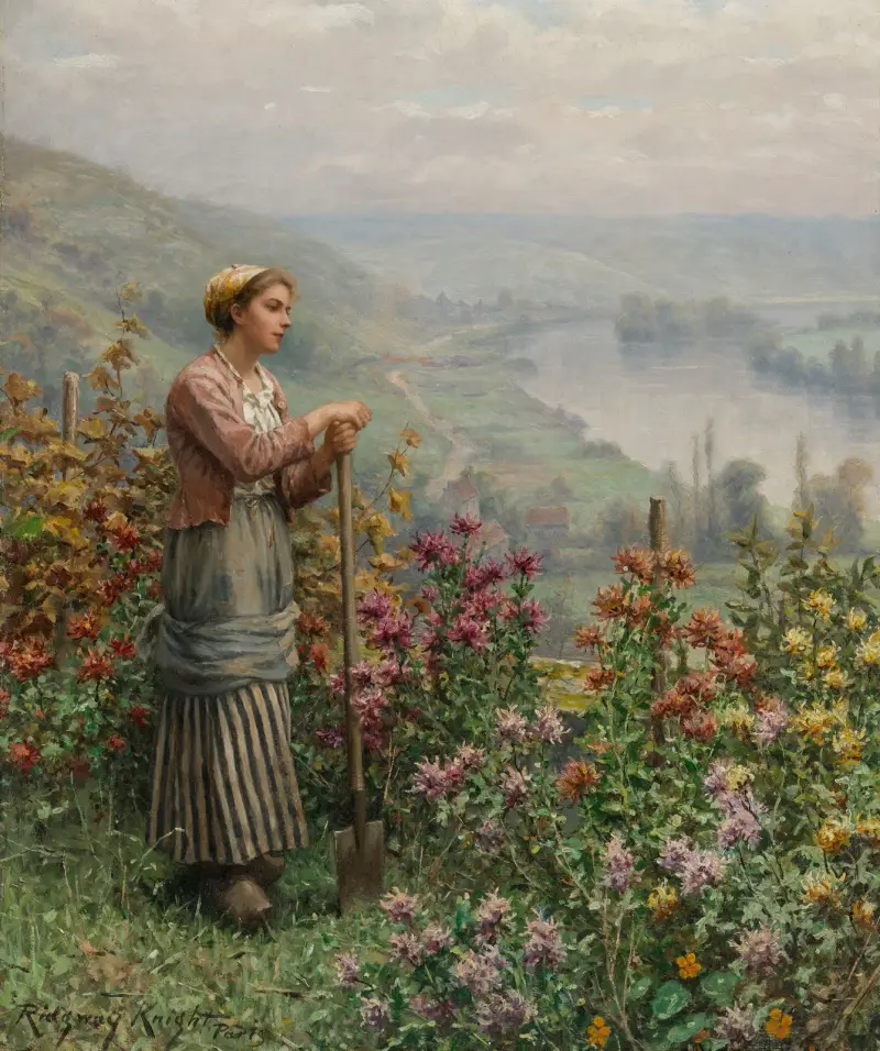Pensées d’automne av Daniel Ridgway Knight