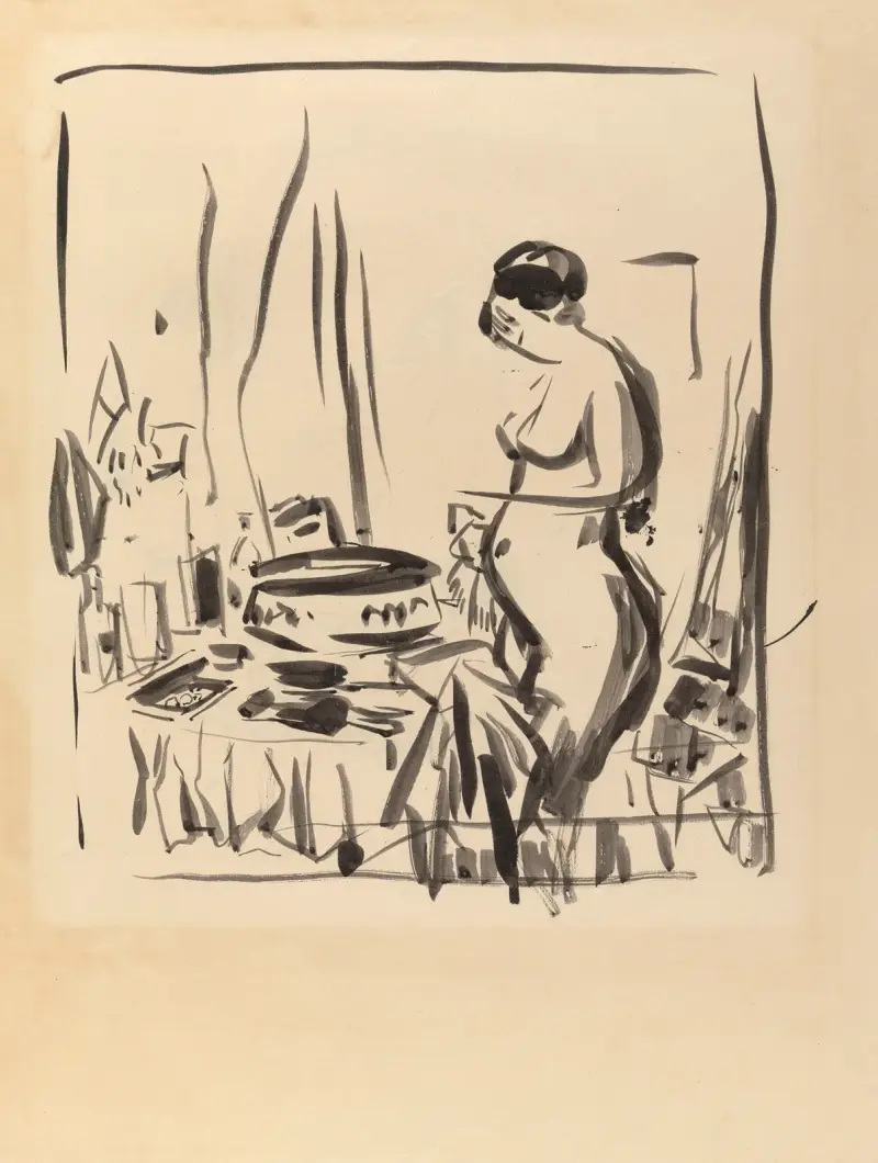 Akt am Frisiertisch von Rik Wouters
