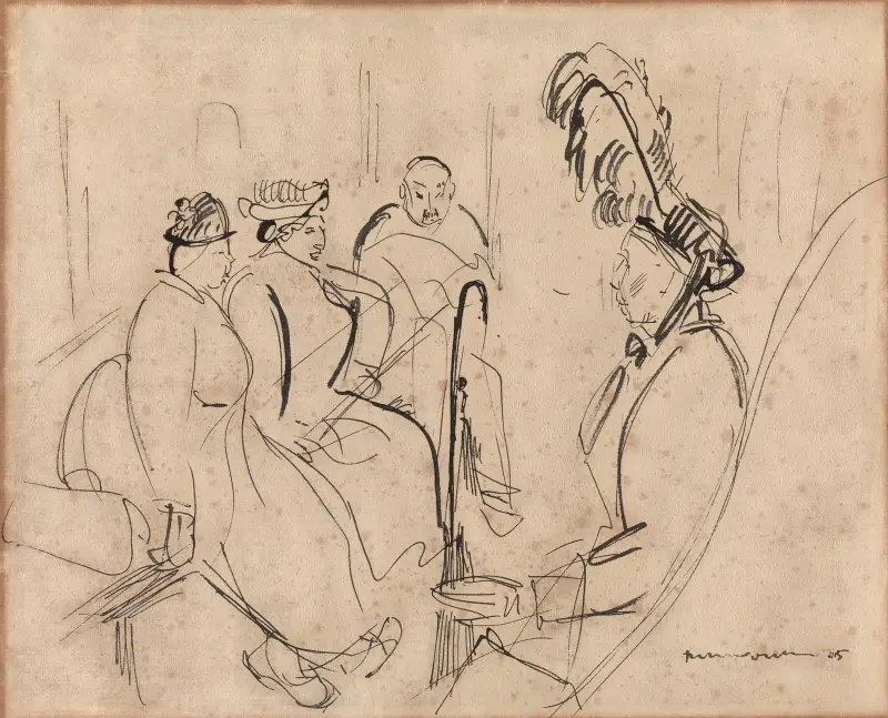 On the Train av Rik Wouters